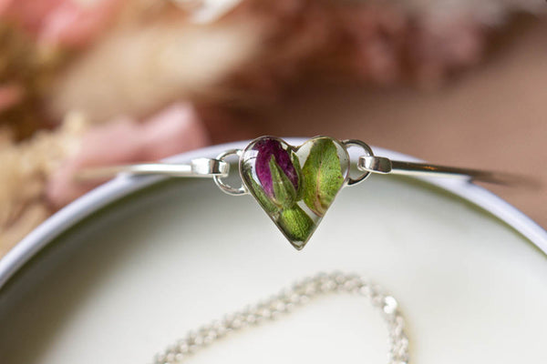 Wild Rose Heart Bangle